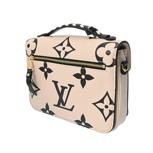 Louis Vuitton Tan Empreinte Beige Leather Crafty Black Pochette Metis Bag LV